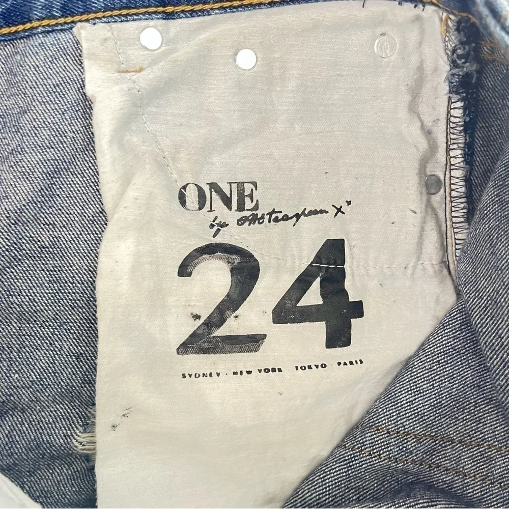 ONE Teaspoon x Free‎ People Outlaw Distress Long Rise Denim Shorts size 2